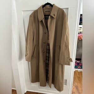 SCHNEIDERS Austria Camel Cashmere Trench Pea coat